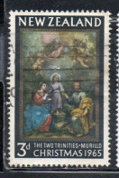 NEW ZEALAND NUOVA ZELANDA 1965 THE TWO TRINITIES BY MURILLO CHRISTMAS NATALE NOEL WEIHNACHTEN NAVIDAD 3p USED USATO - Oblitérés