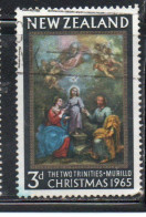 NEW ZEALAND NUOVA ZELANDA 1965 THE TWO TRINITIES BY MURILLO CHRISTMAS NATALE NOEL WEIHNACHTEN NAVIDAD 3p USED USATO - Used Stamps