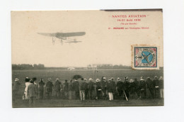 !!! CPA DE NANTES AVIATION DE 1910, PLAN ANIME. AVEC VIGNETTE DU MEETING - Aviation