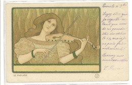 BERTHON - Le Violon - Femme Art Nouveau (4) - Berthon