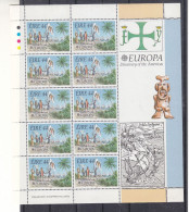 Europa 92 - Découverte De L'Amérique -  Irlande - Yvert 795 / 6 ** - GF - En Petites Feuilles - Valeur 50,00 € +++ - 1992