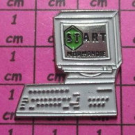 211c  Pin's Pins / Beau Et Rare : INFORMATIQUE / ORDINNATEUR CLAVIER ECRAN CATHODIQUE START NORMANDIE - Informatique