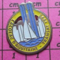 211c  Pin's Pins / Beau Et Rare / SPORTS / VOILE VOILIER CACOLAC D'AQUITAINE TRANSAT 92 TWIN TOWERS WORLD TRADE - Zeilen