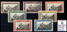 SAN MARINO 1935 SERIE COMPLETA "12° ANNIVERSARIO FONDAZIONE FDSM" ANNULLATI - Used Stamps