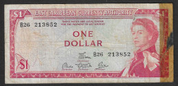 Caraibi Orientali - Banconota Circolata Da 1 Dollaro P-13d.1 - 1965 #19 - Ostkaribik