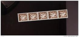 Belgie Rolzegels Marchand Boudewijn R42 1651 Strook Van 5 Met Nummer - Coil Stamps