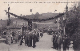 LAMURE D AZERGUES               L ARRIVEE DU PREFET POUR L INAUGURATION DES  ECOLES - Lamure Sur Azergues