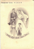 Carte POSTALE  Ancienne De NOCES - MENU Pliant (10 X 15 Cm) - Noces