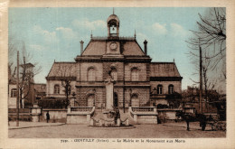 N°108827 -cpa Gentilly -la Mairie Et Le Monument Aux Morts- - Gentilly