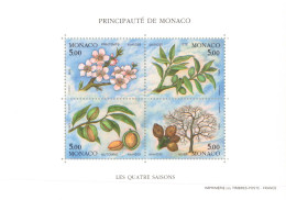 Monaco - Blocs MNH * - 1996 - Principauté De Monaco - Les Quatres Saisons De La Ronce - Bloques