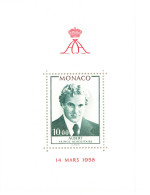 Monaco - Blocs MNH * - 14 Mars 1958 - Albert Prince Héréditaire - Blocks & Kleinbögen