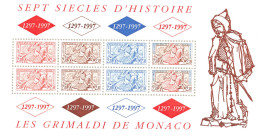 Monaco - Blocs MNH * - 1297 1997 - Sept Siècle D'histoire - Les Grimaldi De Monaco - Blokken