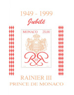 Monaco - Blocs MNH * - 1999 - Jubilé - Rainier III Prince De Monaco - Blokken