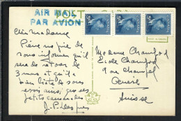 CANADA P.A. 1954: CP Ill. De Québec Pour Genève (GE, Suisse) - Posta Aerea