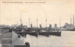 Brunsbüttelkoog - Minendivision A.d.Kaimauer Marine Schiffspost 1915 - Brunsbuettel
