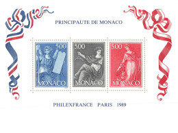 Monaco - Blocs MNH * - 1989 - Principauté De Monaco - Philexfrance Paris 1989 - Blocs