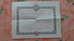 Diplome De Bachelier De L'enseignement Secondaire, Académie De Grenoble (Isère) 1958 - Diplômes & Bulletins Scolaires