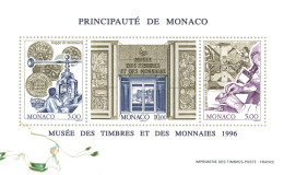 Monaco - Blocs MNH * - 1996 - Musée Des Timbres Et Des Monnaies 1996 - Blocchi