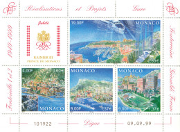 Monaco - Blocs MNH * - 1999 - Jubilé - Rainier III Prince De Monaco - Blocks & Kleinbögen
