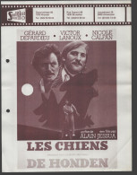 Les Chiens - Gérard Depardieu - Quarto 22 X 28 Cm Smalfilm Studio Promotional Poster / Affiche With Synopsis - Affiches & Posters