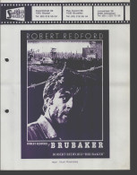 Brubaker - Robert Redford - Quarto 22 X 28 Cm Smalfilm Studio Promotional Poster / Affiche With Synopsis - Affiches & Posters