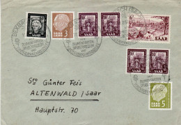 SAAR 1957  Letter Sent From OBERBEXBACH To ALTENWALD - Lettres & Documents