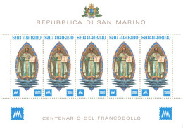 Italie - Bloc  MNH ** - Republica Di San Marino - Centenario Del Francobollo - Zonder Classificatie