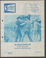 Blazing Saddles - Quarto 22 X 28 Cm Smalfilm Studio Promotional Poster / Affiche With Synopsis - Affiches & Posters