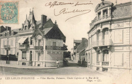 FRANCE - Sables D'Olonnes - Villas Martas, Palmiers, Chalet Caprice Et Rue De La Plage - Carte Postale Ancienne - Sables D'Olonne