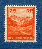 Liechtenstein - YT N° 111 * - Neuf Avec Charnière - 1933 - Neufs