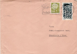 SAAR 1957  Letter Sent From SAARBRUECKEN To BUESCHFERLD - Brieven En Documenten