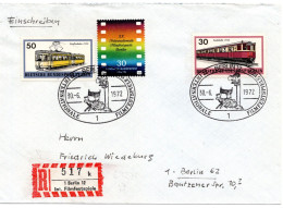 69213 - Berlin - 1972 - 50Pfg Strassenbahn MiF A OrtsR-Bf SoStpl BERLIN - 22. INTERNATIONALE FILMFESTSPIELE - Cinema