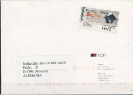 Spanien Spain Espagne - Bief Nach Döbernitz Mit (MiNr: ATM 36) 2000 - Vignette [ATM]