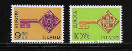 ISLANDE  ( EUIS- 624 )  1968   N° YVERT ET TELLIER  N° 372/373   N** - Nuovi