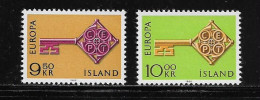 ISLANDE  ( EUIS- 624 )  1968   N° YVERT ET TELLIER  N° 372/373   N** - Ungebraucht