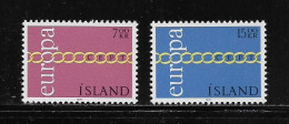 ISLANDE  ( EUIS- 627 )  1971   N° YVERT ET TELLIER  N° 404/405   N** - Ungebraucht