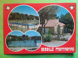BESSILLE MONTAGNAC , Hérault,  Le Parc Des Loisirs,  Village Vacances Famille  VVF PISCINE TENNIS , Années 70, TB - Montagnac