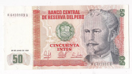 Perou 50 Intis 1987 N° A 6433903 Q, UNC - Perú