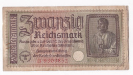 Allemagne . 20 Reichsmark 1943 A Circulé En Grèce Pendant L’occupation  - 20 Reichsmark
