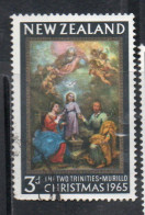 NEW ZEALAND NUOVA ZELANDA 1965 THE TWO TRINITIES BY MURILLO CHRISTMAS NATALE NOEL WEIHNACHTEN NAVIDAD 3p USED USATO - Oblitérés