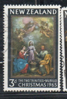 NEW ZEALAND NUOVA ZELANDA 1965 THE TWO TRINITIES BY MURILLO CHRISTMAS NATALE NOEL WEIHNACHTEN NAVIDAD 3p USED USATO - Oblitérés