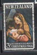 NEW ZEALAND NUOVA ZELANDA 1966VIRGIN WITH CHILD BY CARLO MARATTA CHRISTMAS NATALE NOEL WEIHNACHTEN NAVIDAD 3p USED USATO - Oblitérés