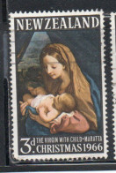 NEW ZEALAND NUOVA ZELANDA 1966VIRGIN WITH CHILD BY CARLO MARATTA CHRISTMAS NATALE NOEL WEIHNACHTEN NAVIDAD 3p USED USATO - Gebraucht