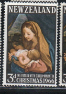 NEW ZEALAND NUOVA ZELANDA 1966VIRGIN WITH CHILD BY CARLO MARATTA CHRISTMAS NATALE NOEL WEIHNACHTEN NAVIDAD 3p USED USATO - Oblitérés