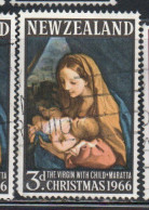 NEW ZEALAND NUOVA ZELANDA 1966VIRGIN WITH CHILD BY CARLO MARATTA CHRISTMAS NATALE NOEL WEIHNACHTEN NAVIDAD 3p USED USATO - Gebraucht