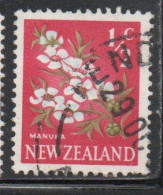 NEW ZEALAND NUOVA ZELANDA 1967 1970 FLORA MANUKA FLOWER 1/2c USED USATO OBLITERE' - Used Stamps