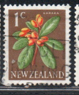 NEW ZEALAND NUOVA ZELANDA 1967 1970 FLORA KARAKA FLOWER 1c USED USATO OBLITERE' - Gebraucht