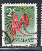 NEW ZEALAND NUOVA ZELANDA 1967 1970 FLORA KAKA BEAK FLOWER 2c USED USATO OBLITERE' - Gebraucht