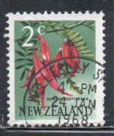 NEW ZEALAND NUOVA ZELANDA 1967 1970 FLORA KAKA BEAK FLOWER 2c USED USATO OBLITERE' - Used Stamps