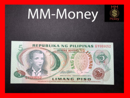 PHILIPPINES  5 Piso  1978  P. 160  "sig.  Marcos - Laya"  *red Serial*   UNC - Philippines